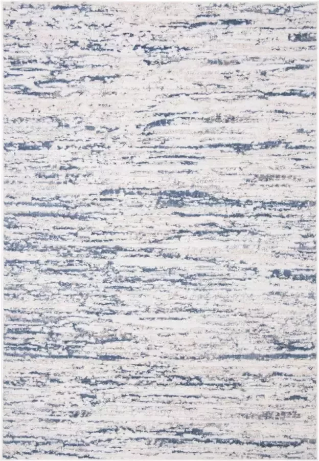 Safavieh Modern Abstract Geweven Vloerkleed voor Binnen Amelia Collectie ALA768 in Ivoor & Blauw 122 X 183 cm