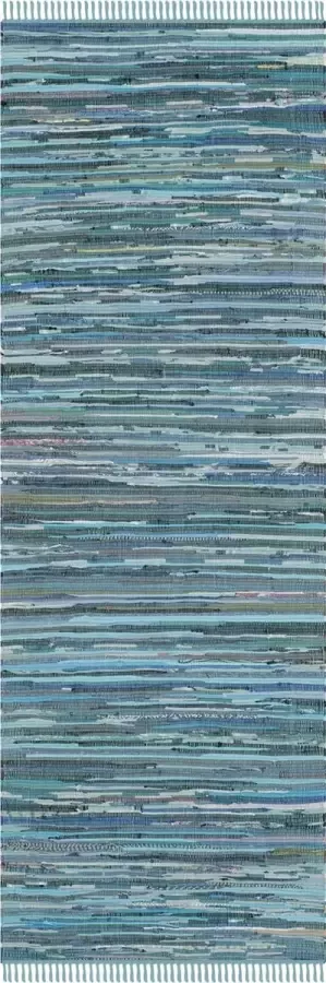 Safavieh Modern Indoor Flatweave Vloerkleed Rag Rug Collection RAR121 in Blue & Multi 69 X 244 cm