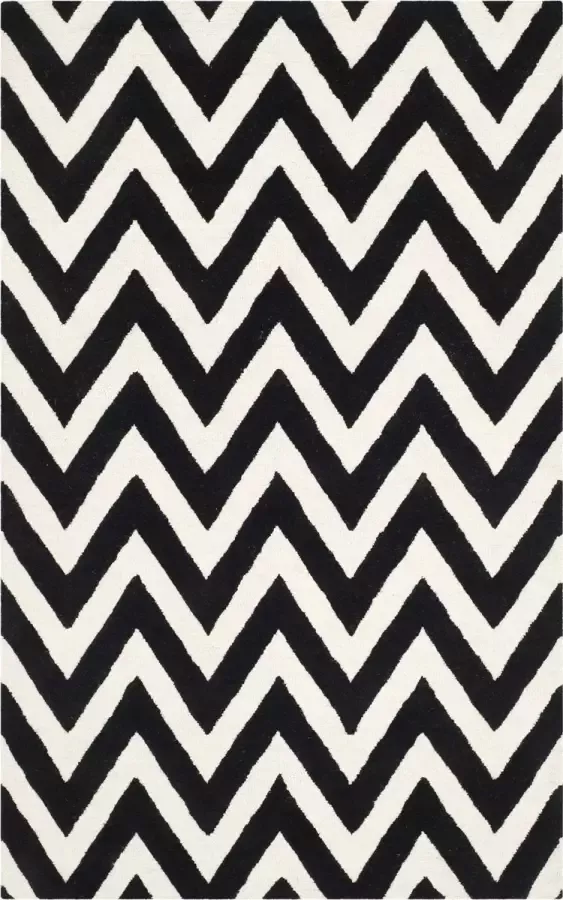 Safavieh Modern Indoor Hand Getuft Vloerkleed Cambridge Collectie CAM139 in Zwart & Ivoor 183 X 274 cm