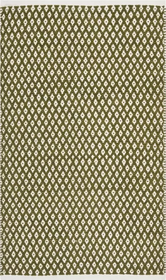 Safavieh Modern Indoor Handgeknoopt Vloerkleed Boston Collectie BOS685 in Olijf 76 X 122 cm