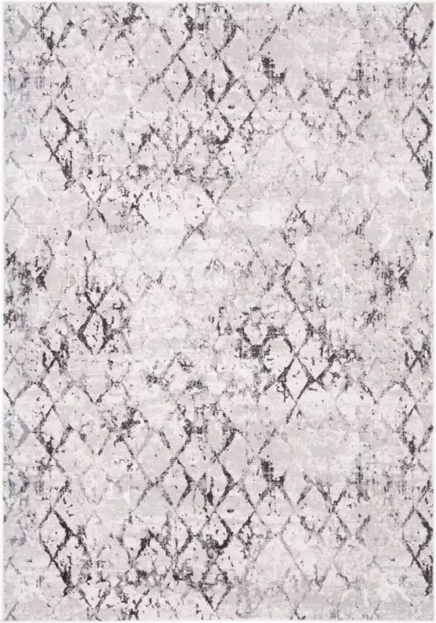 Safavieh Modern Trellis Distressed Indoor Geweven Gebiedsdeken Amelia Collectie ALA783 in Grijs & Lichtgrijs 91 X 152 cm