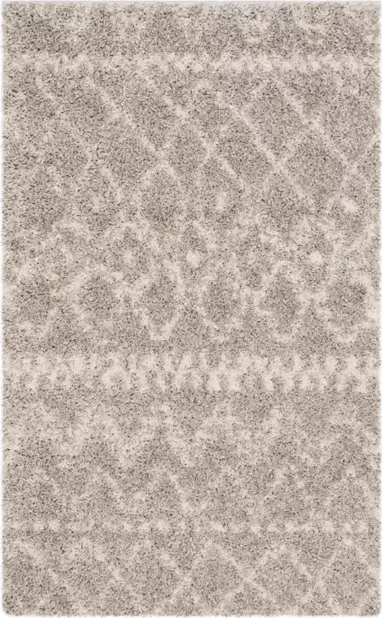 Safavieh Shaggy Geweven Binnen Vloerkleed Arizona Shag Collectie ASG750 in Grijs & Ivoor 91 X 152 cm