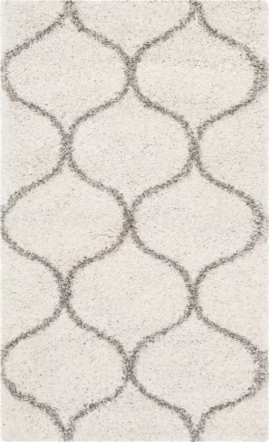 Safavieh Shaggy Geweven Binnen Vloerkleed Hudson Shag Collectie SGH280 in Ivoor & Grijs 122 X 183 cm