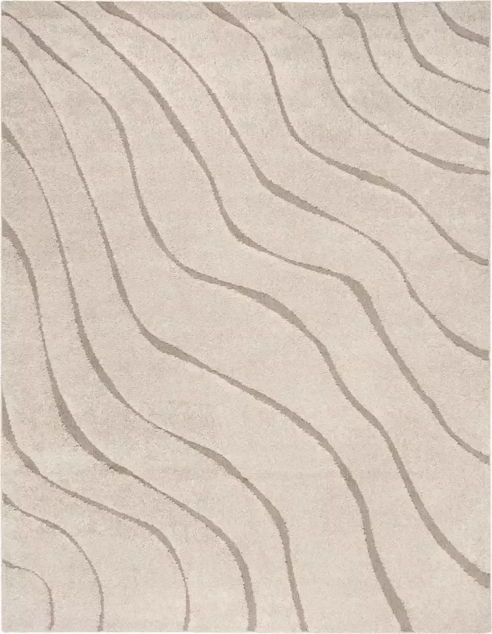 Safavieh Shaggy Geweven Vloerkleed voor Binnen Florida Shag Collectie SG472 in Creme & Beige 244 X 305 cm