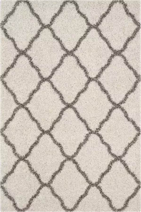 Safavieh Shaggy Indoor Geweven Vloerkleed Hudson Shag Collectie SGH283 in Ivoor & Grijs 244 X 305 cm