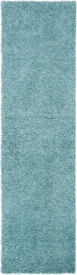 Safavieh Shaggy Indoor Geweven Vloerkleed Primo Shag Collectie PRM300 in Aqua 66 X 244 cm