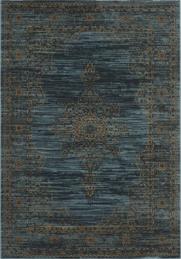 Safavieh Sophisticated Indoor Geweven Vloerkleed Serenity Collectie SER210 in Turquoise & Goud 183 X 274 cm