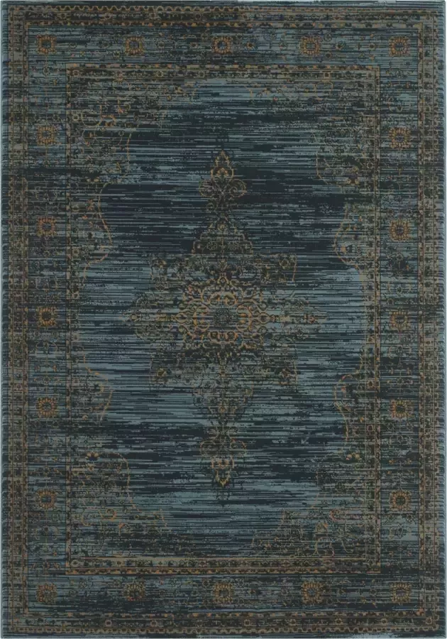 Safavieh Sophisticated Indoor Geweven Vloerkleed Serenity Collectie SER210 in Turquoise & Goud 122 X 183 cm
