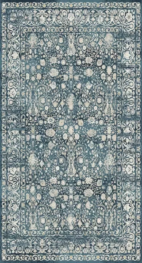 Safavieh Sophisticated Indoor Geweven Vloerkleed Serenity Collectie SER213 in Blauw & Ivoor 155 X 229 cm