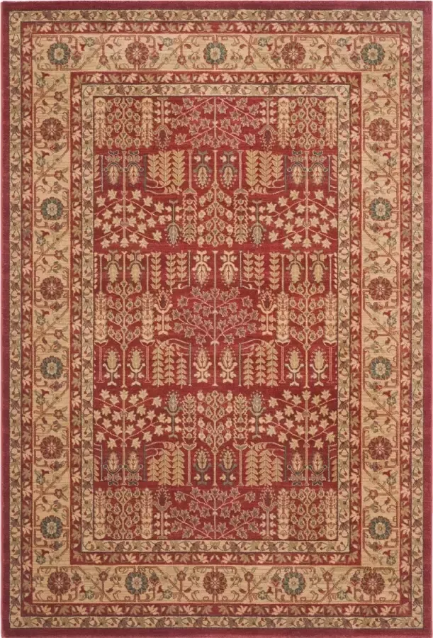 Safavieh Traditioneel Geweven Binnen Vloerkleed Mahal Collectie MAH697 in Rood & Natuurlijk 201 X 279 cm