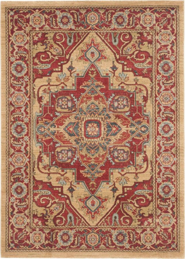 Safavieh Traditioneel Geweven Binnen Vloerkleed Mahal Collectie MAH698 in Rood & Natuurlijk 122 X 170 cm
