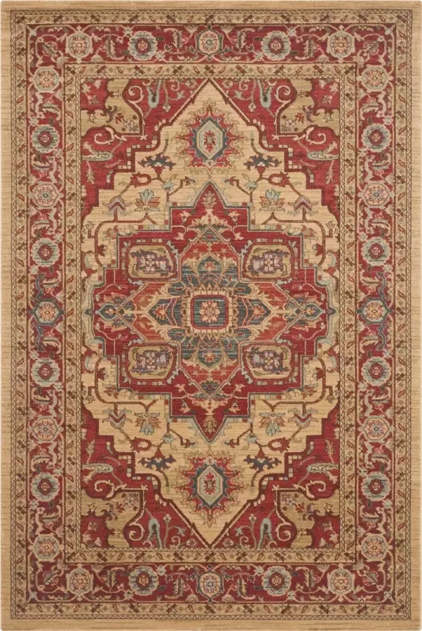 Safavieh Traditioneel Geweven Binnen Vloerkleed Mahal Collectie MAH698 in Rood & Natuurlijk 155 X 231 cm