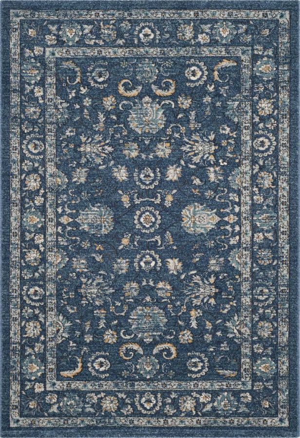 Safavieh Traditioneel Geweven Binnenvloerkleed Carmel Collectie CAR279 in Navy & Beige 122 X 183 cm