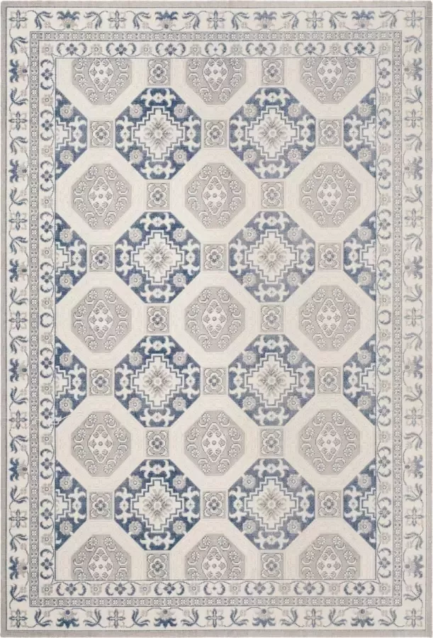 Safavieh Traditioneel Geweven Binnenvloerkleed Patina Collectie PTN320 in Blauw & Ivoor 201 X 274 cm