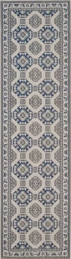 Safavieh Traditioneel Geweven Binnenvloerkleed Patina Collectie PTN320 in Blauw & Ivoor 66 X 244 cm