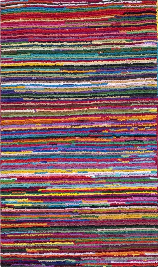 Safavieh Transitional Indoor Hand Getuft Vloerkleed Nantucket Collectie NAN142 in Roze & Multi 61 X 91 cm