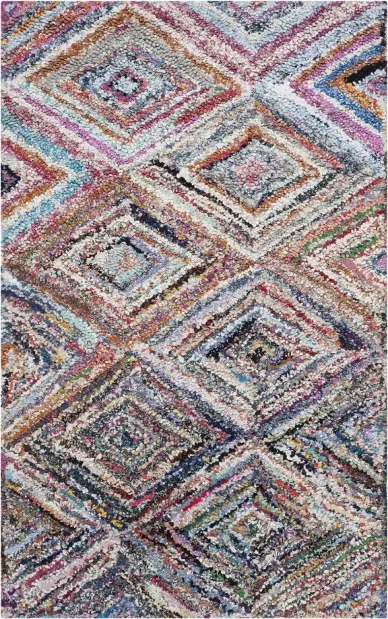 Safavieh Transitional Indoor Hand Getuft Vloerkleed Nantucket Collectie NAN314 in Multi 91 X 152 cm