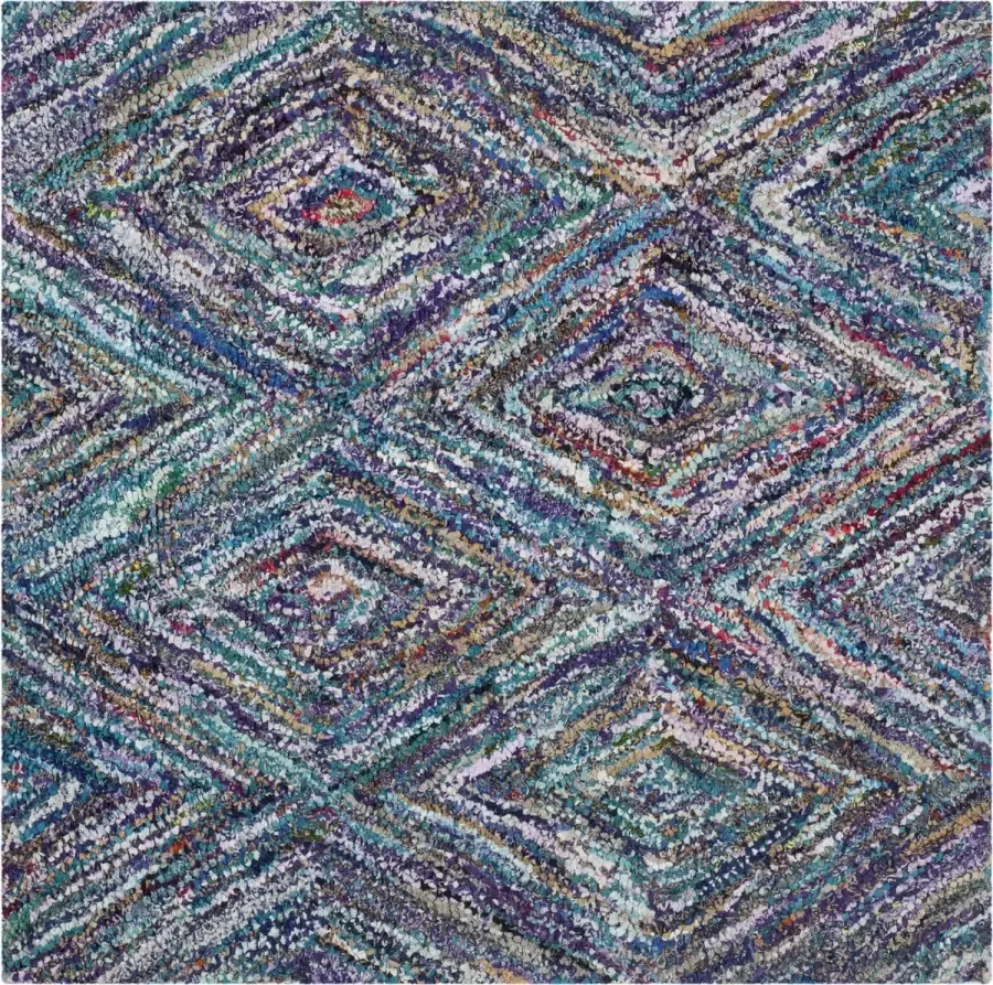 Safavieh Transitional Indoor Hand Getuft Vloerkleed Nantucket Collectie NAN317 in Multi 122 X 122 cm