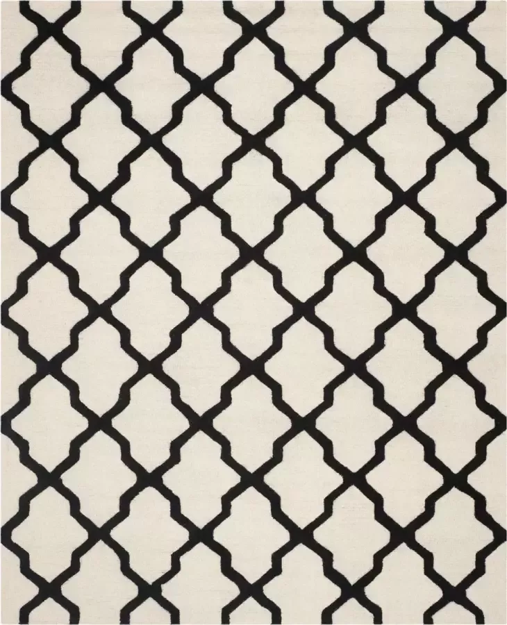 Safavieh Trellis Indoor handgetuft vloerkleed Cambridge collectie CAM121 in ivoor & zwart 244 X 305 cm