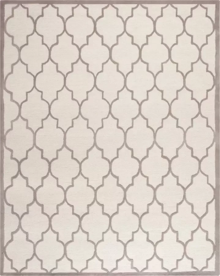 Safavieh Trellis Indoor handgetuft vloerkleed Cambridge collectie CAM134 in ivoor & beige 244 X 305 cm