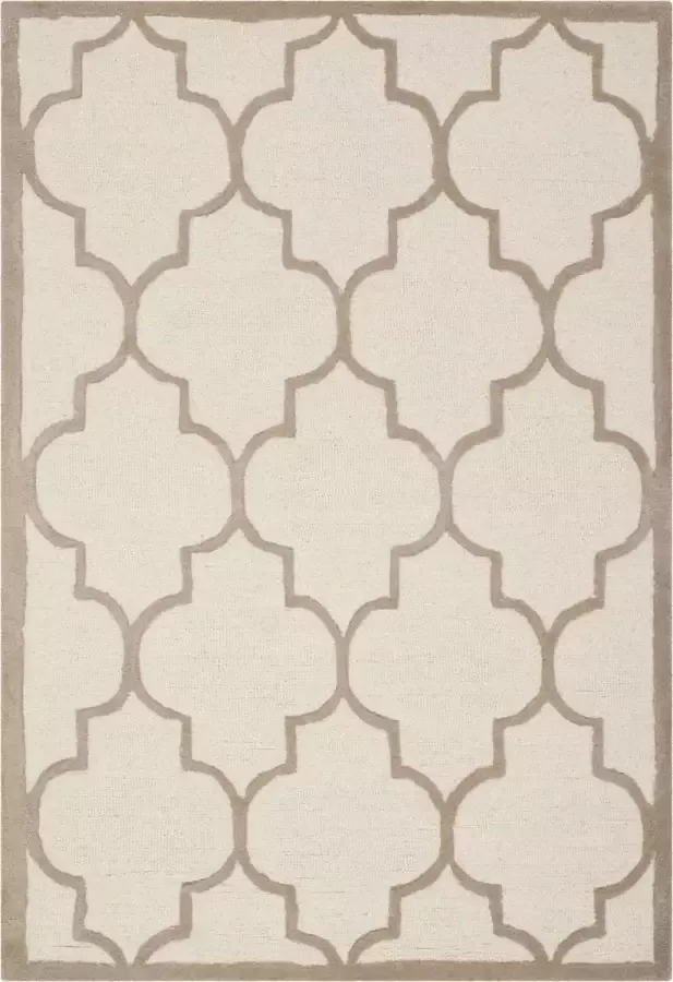 Safavieh Trellis Indoor handgetuft vloerkleed Cambridge collectie CAM134 in ivoor & beige 61 X 91 cm