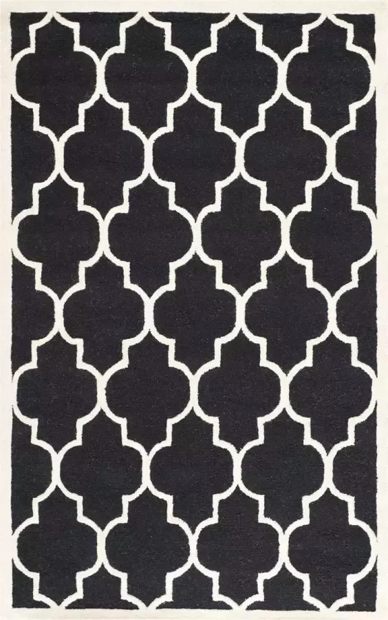 Safavieh Trellis Indoor handgetuft vloerkleed Cambridge collectie CAM134 in zwart & ivoor 122 X 183 cm