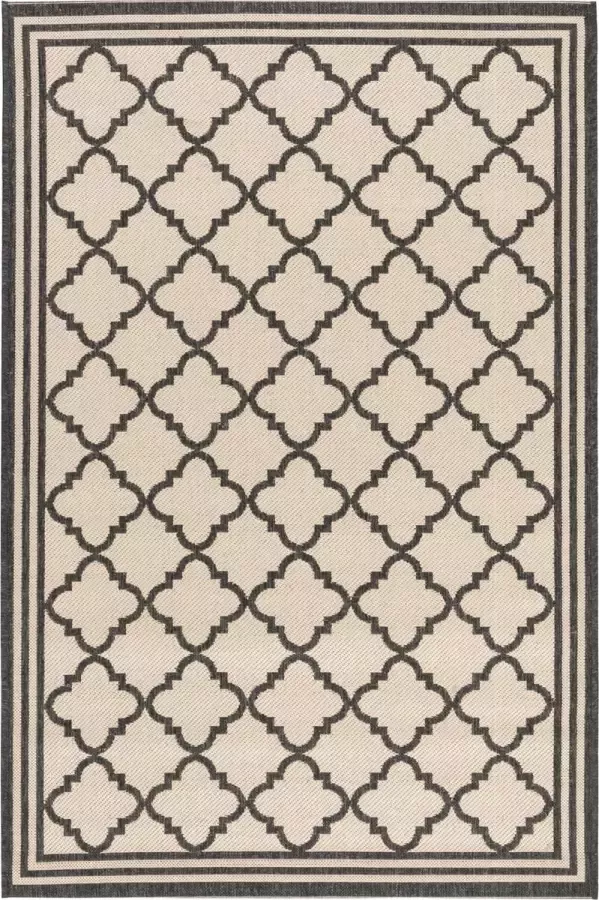 Safavieh Trellis Indoor Woven Area Rug Beachhouse Collection BHS121 in Grey & Neutral 122 X 183 cm