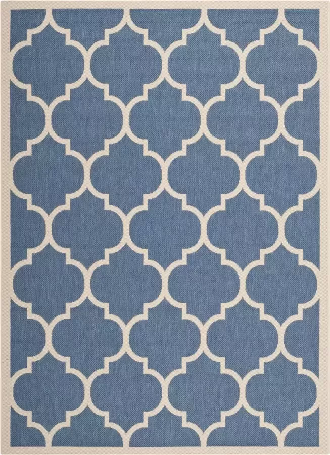 Safavieh Trellis Indoor Outdoor Geweven Vloerkleed Courtyard Collectie CY6914 in Antraciet & Beige 79 X 152 cm