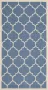 Safavieh Trellis Indoor Outdoor Geweven Gebiedsdeken Courtyard Collection CY6914 in Blauw & Beige 61 X 109 cm - Thumbnail 1