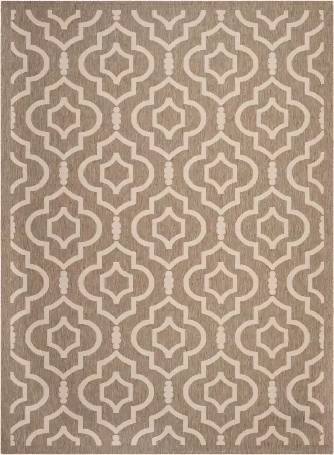 Safavieh Trellis Indoor Outdoor Geweven Vloerkleed Courtyard Collectie CY6926 in Bruin & Bot 201 X 290 cm
