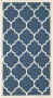 Safavieh Trellis Indoor Outdoor Woven Area Rug Courtyard Collection CY6914 in Navy & Beige 61 X 109 cm - Thumbnail 1