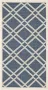 Safavieh Trellis Indoor Outdoor Woven Area Rug Courtyard Collection CY6923 in Navy & Beige 61 X 109 cm - Thumbnail 1