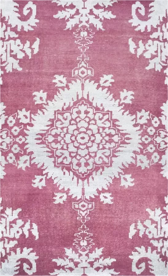 Safavieh Trendy Transitional Indoor Handgeknoopt Vloerkleed Stonewash Collectie STW235 in Fuchsia 122 X 183 cm - Foto 2