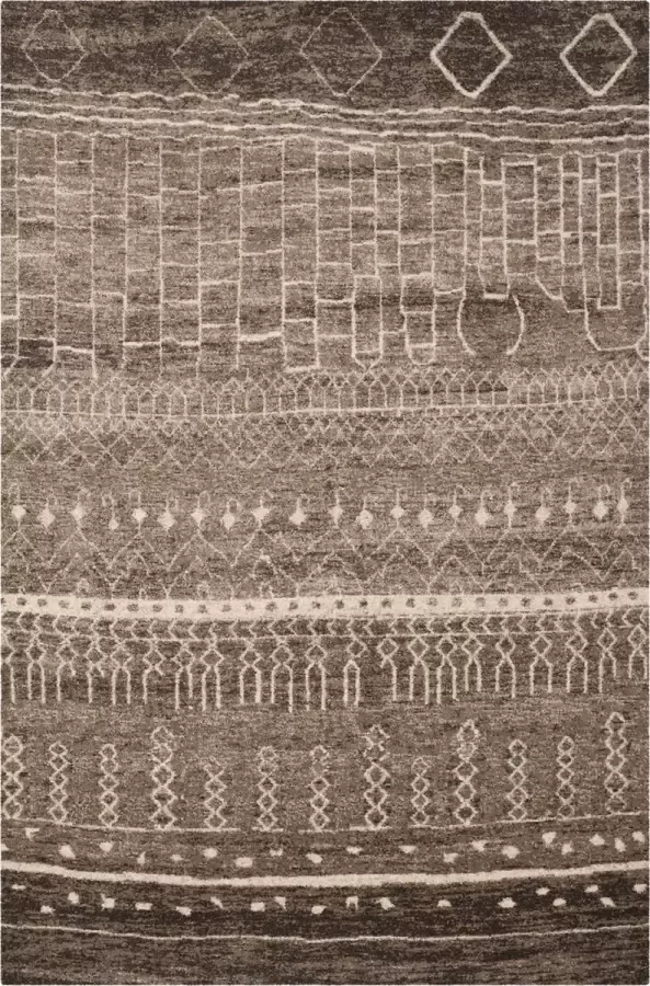 Safavieh Tribal Indoor Geweven Vloerkleed Tunesië Collectie TUN1711 in Bruin 155 X 229 cm