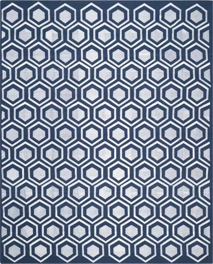 Safavieh Tribal Inspired Indoor Flatweave Vloerkleed Kelim Collectie KLM629 in Navy 244 X 305 cm