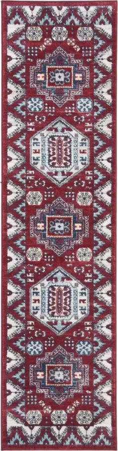 Safavieh Tribal Inspired Indoor Woven Area Rug Kazak Collection KZK118 in Blauw & Grijs 61 X 244 cm