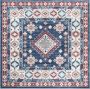 Safavieh Tribal Inspired Indoor Woven Area Rug Kazak Collection KZK119 in Navy & Rood 201 X 201 cm - Thumbnail 1