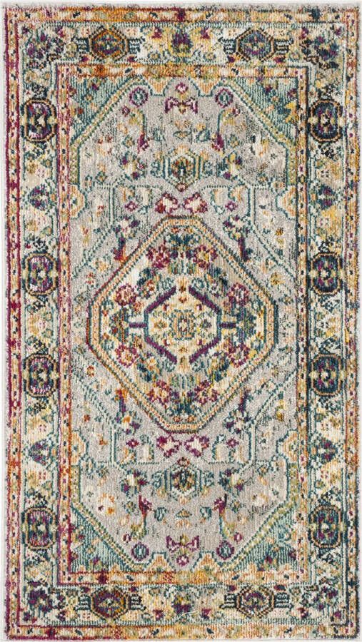 Safavieh Vibrant Indoor Geweven Vloerkleed Savannah Collectie SVH684 in Grijs & Multi 91 X 152 cm