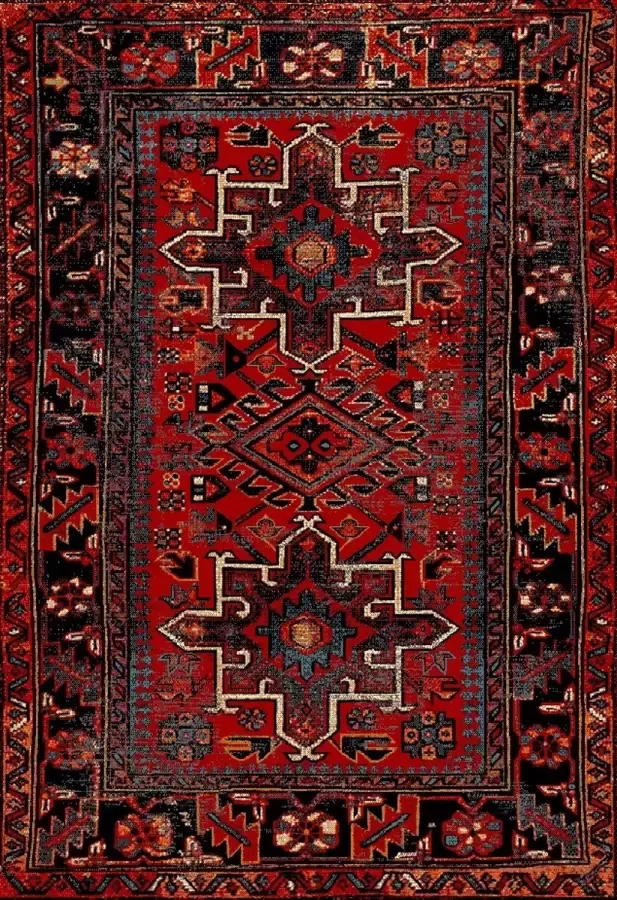 Safavieh Vintage Hamadan Indoor Geweven Vloerkleed Perzische Collectie VTH211 in Rood & Multi 201 X 274 cm