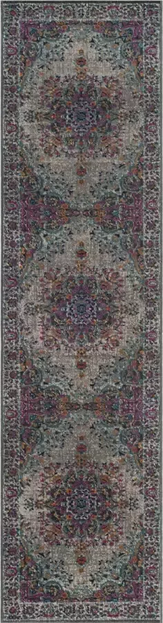 Safavieh Vintage Inspired Indoor Woven Area Rug Artisan Collection ATN334 in Grijs & Fuchsia 66 X 244 cm