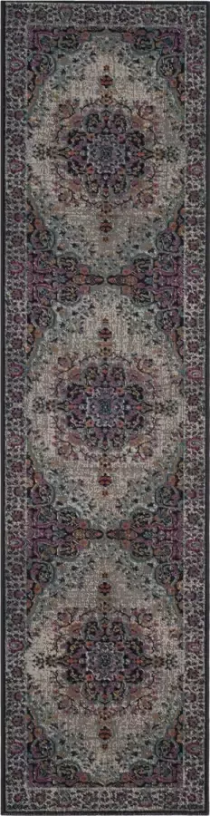 Safavieh Vintage Inspired Indoor Woven Area Rug Artisan Collection ATN334 in Lichtgrijs & Zwart 66 X 244 cm