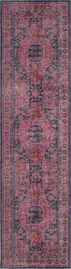Safavieh Vintage Inspired Indoor Woven Area Rug Artisan Collection ATN335 in Blauw & Fuchsia 66 X 244 cm