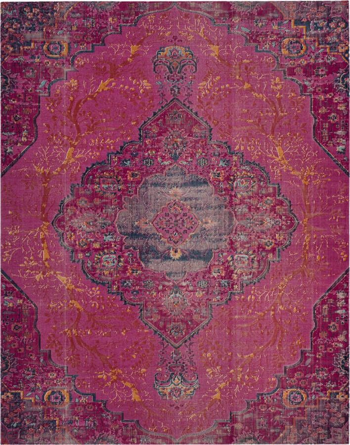 Safavieh Vintage Inspired Indoor Woven Area Rug Artisan Collection ATN337 in Fuchsia & Multi 201 X 274 cm