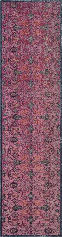 Safavieh Vintage Inspired Indoor Woven Area Rug Artisan Collection ATN338 in Fuchsia & Multi 66 X 244 cm