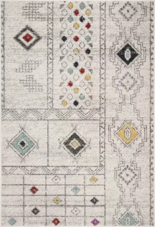 Safavieh Modern Geometrisch Indoor Geweven Vloerkleed Adirondack Collectie ADR253 in Ivoor & Grijs 122 X 183 cm - Foto 6