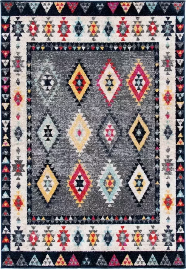 Safavieh Modern Geometrisch Indoor Geweven Vloerkleed Adirondack Collectie ADR253 in Ivoor & Grijs 122 X 183 cm - Foto 5