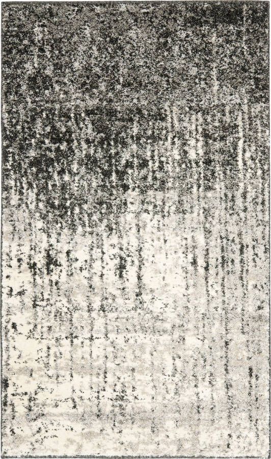 Safavieh Eigentijds Geweven Vloerkleed voor Binnen Retro Collectie RET2770 in Zwart & Lichtgrijs 69 X 213 cm - Foto 1
