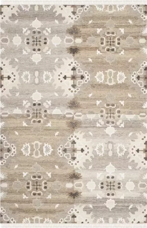 Safavieh Marokkaans Boho Tribal Vloerkleed voor binnen Natural Kilim Collectie NKM318 in Grijs & Multi 69 X 183 cm