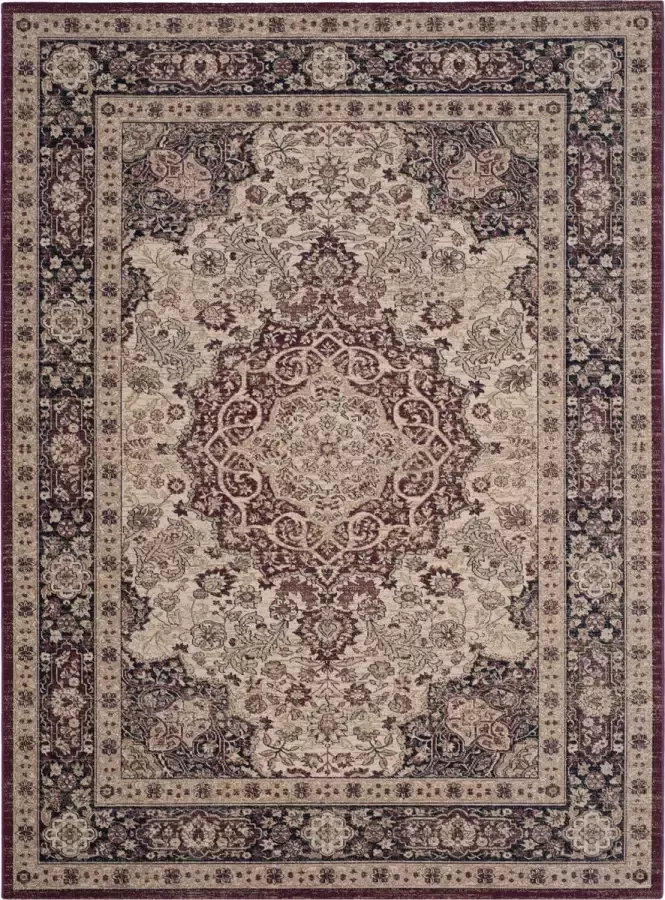 Safavieh Traditioneel Perzisch Indoor Geweven Vloerkleed Lavar Kerman Collectie LVK637 in Creme & Navy 122 X 183 cm