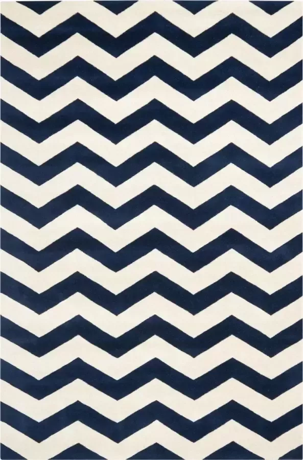 Safavieh Eigentijds Indoor Hand Getuft Vloerkleed Chatham Collectie CHT715 in Donkergrijs & Ivoor 152 X 244 cm - Foto 3